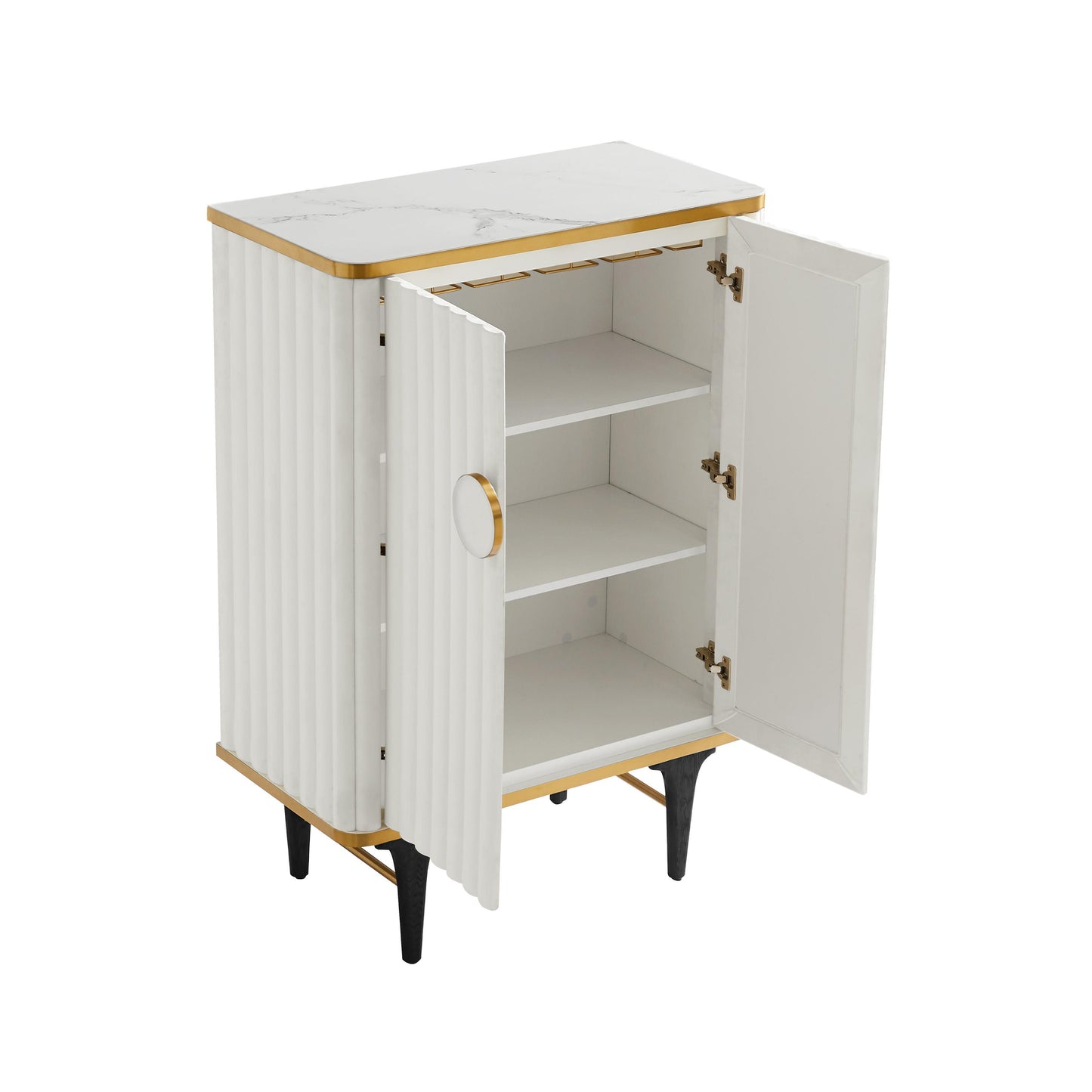 Cordoba - Velvet Bar Cabinet - Cream