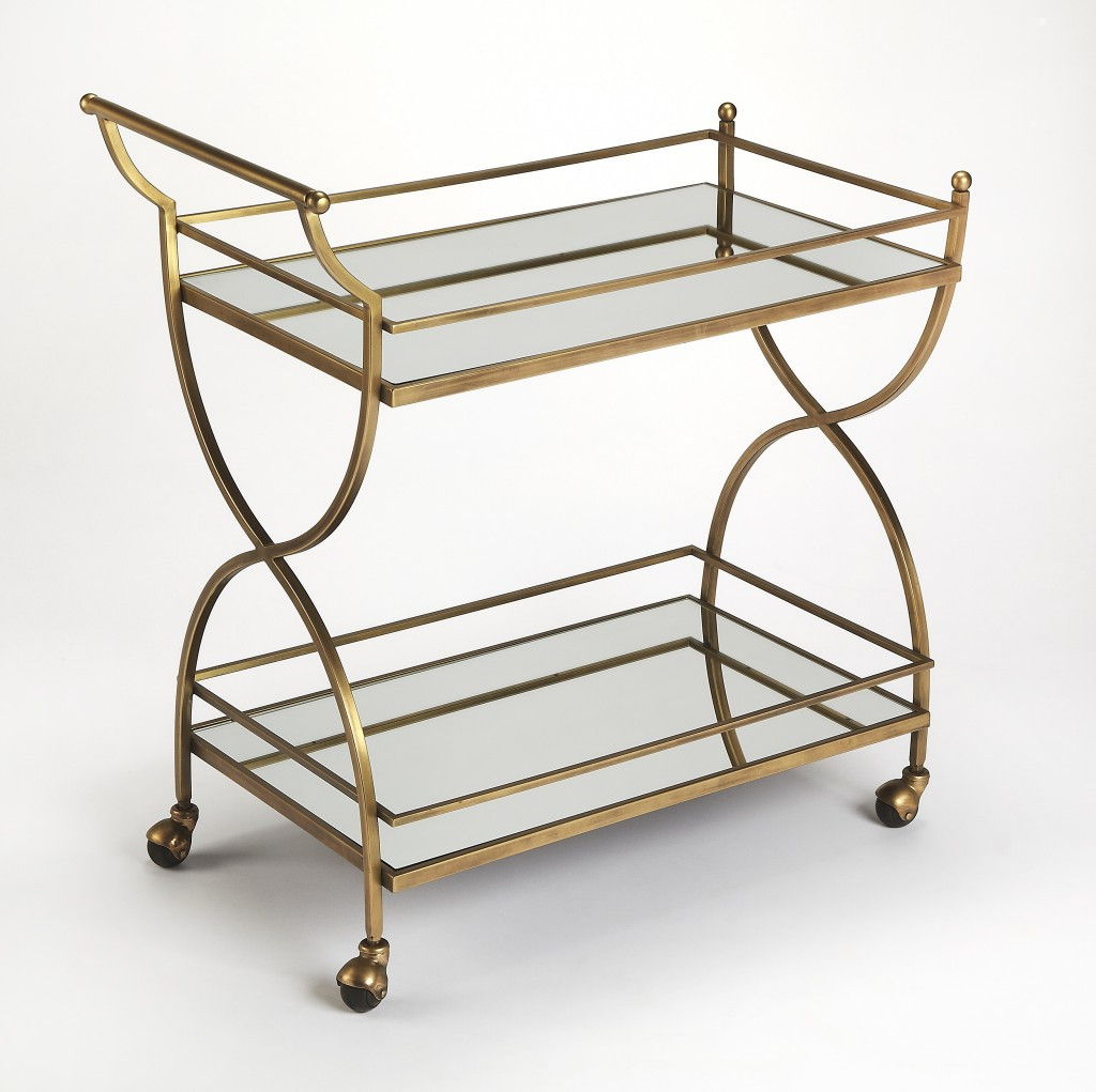 Bar Cart - Antique Gold