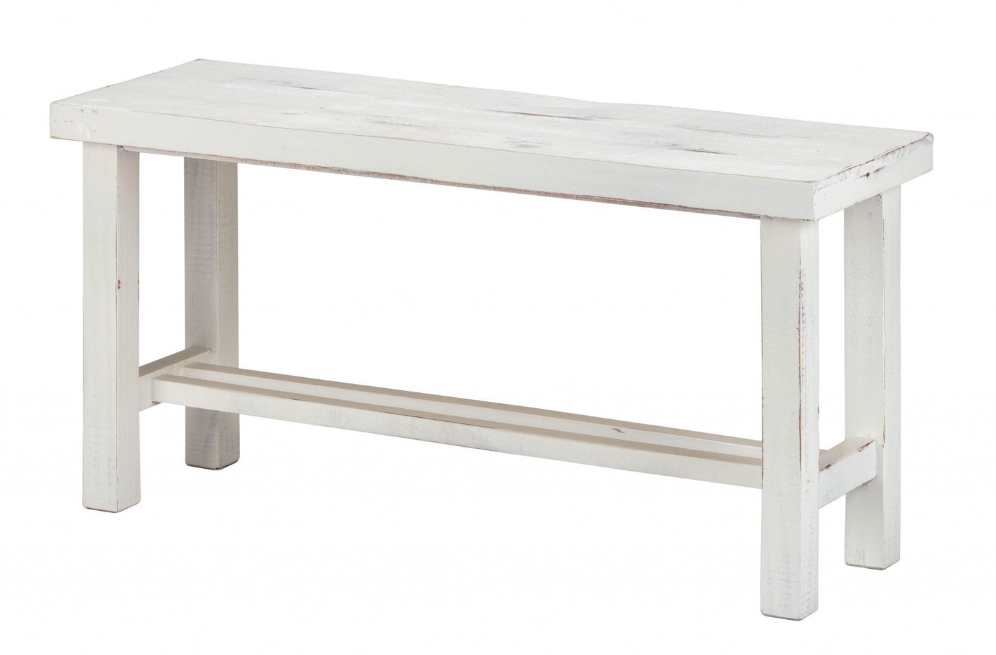 Distressed Bench - Rustic White