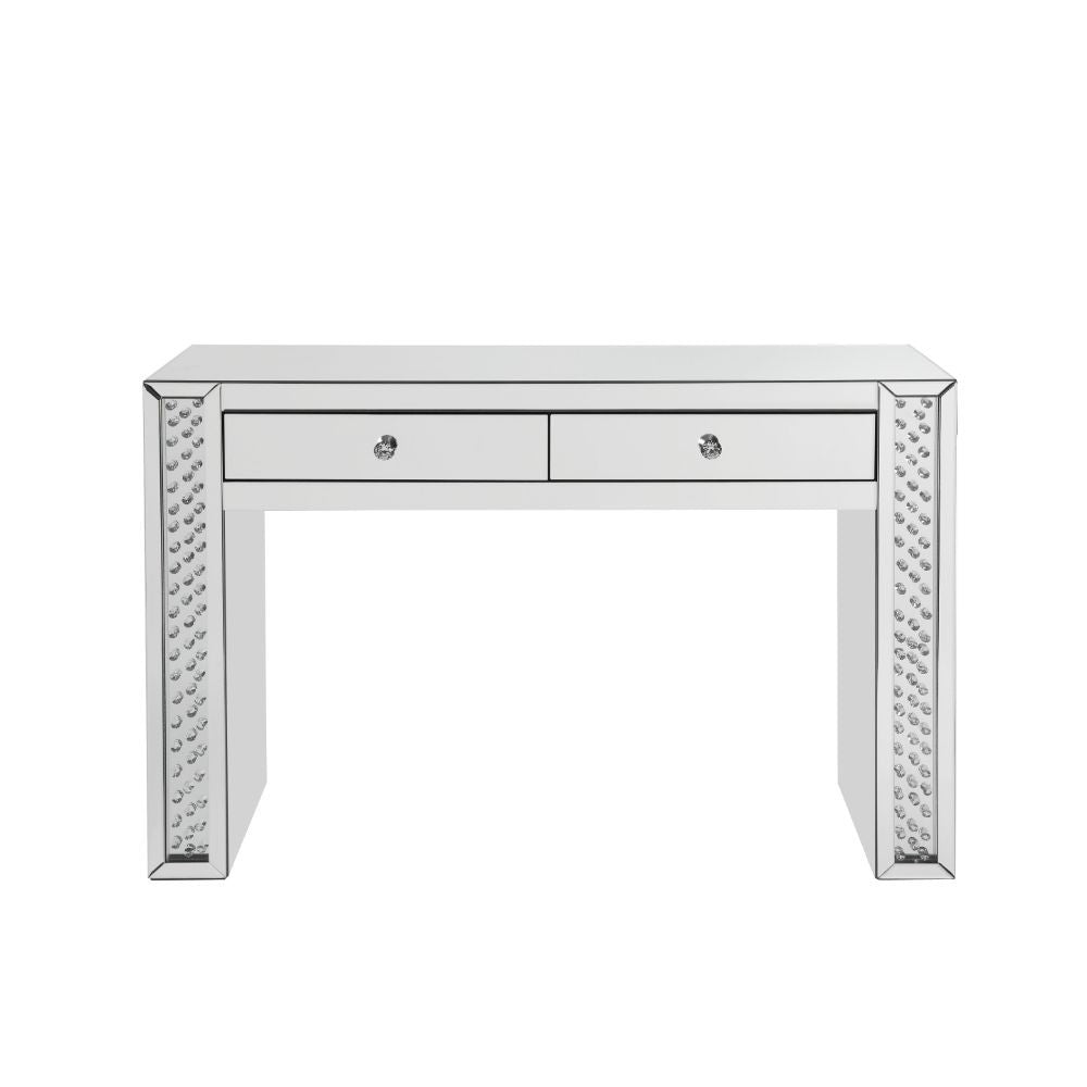 Nysa - Vanity Desk - Mirrored & Faux Crystals