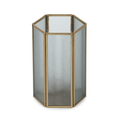 Nh-Home Living - T-Light Holder - Gold Glass