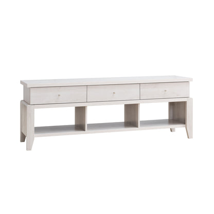 Manufactured Wood, Cabinet Enclosed Storage TV Stand - White Oak