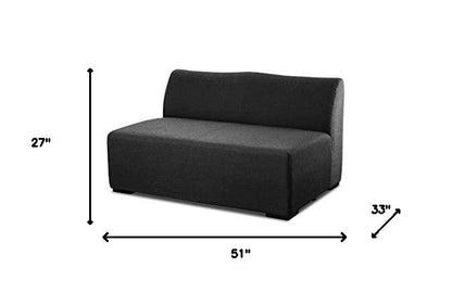 Polyester Blend Loveseat - Charcoal