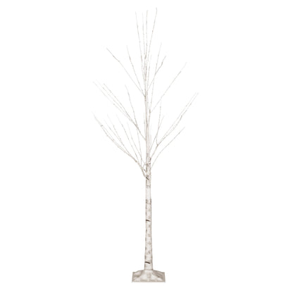 5Ft Birch Tree 200Led, Warm White Copper Wire Birch Tree Light, Base, Ip44 30V 6W