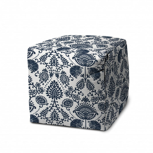 Cube, Indoor / Outdoor Pouf Cover - Blue