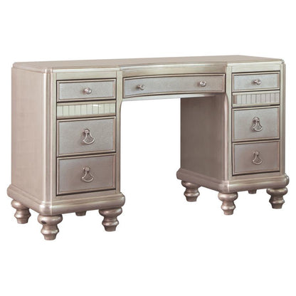 Bling Game - 9-Drawer Vanity Table - Metallic Platinum