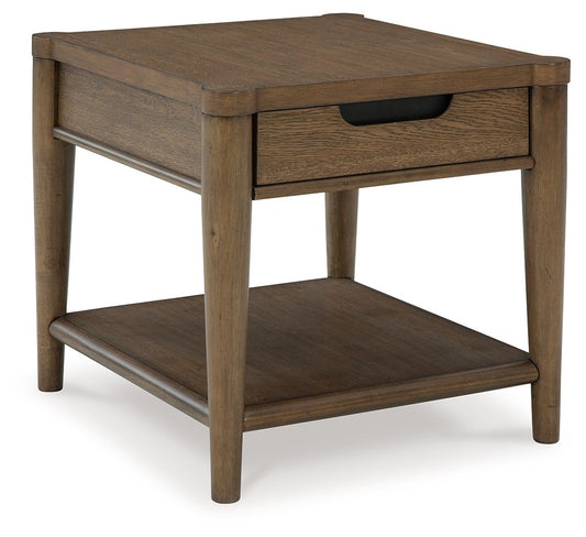 Roanhowe - Brown - Rectangular End Table