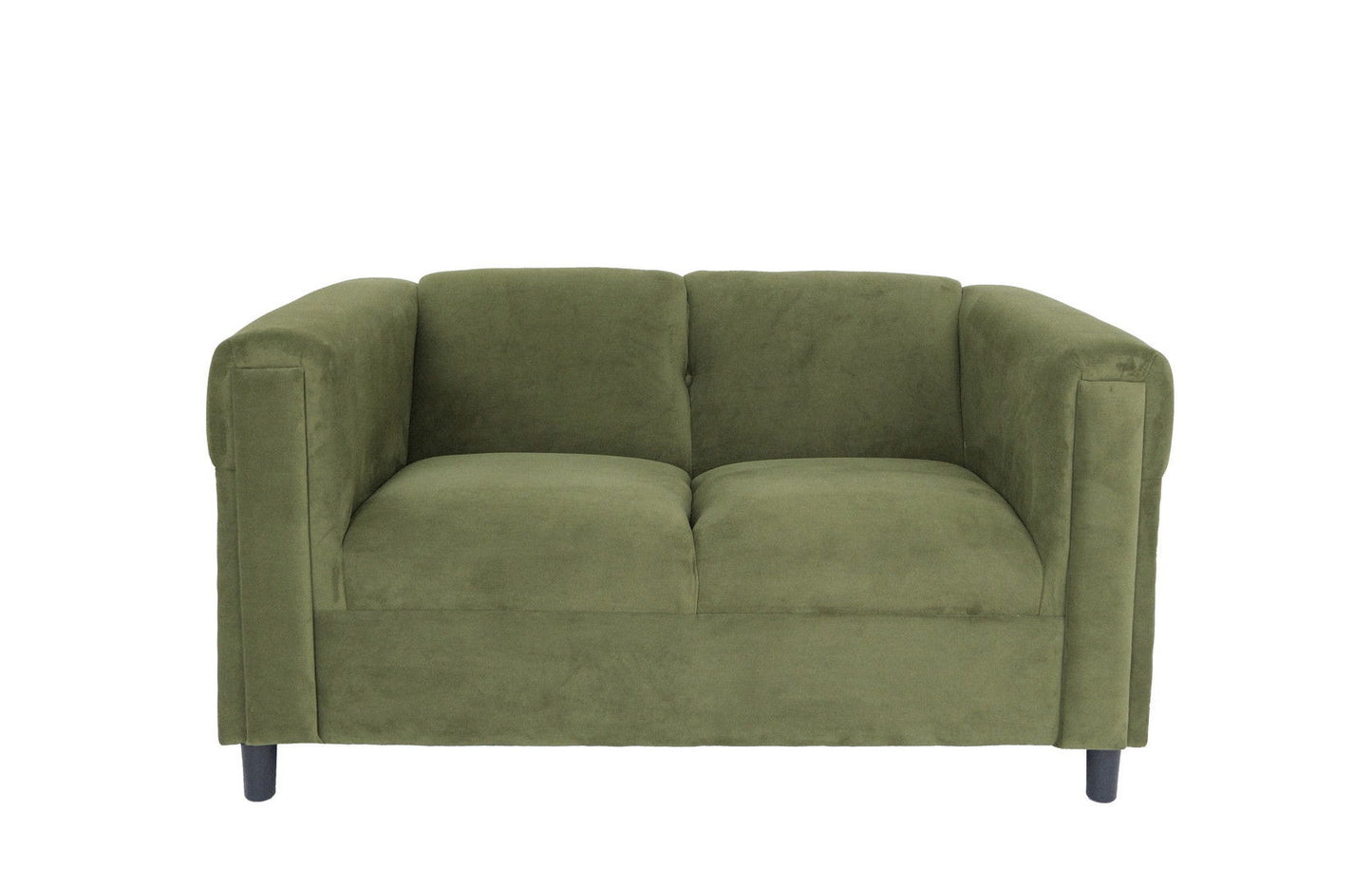 Microsuede Loveseat - Green / Black