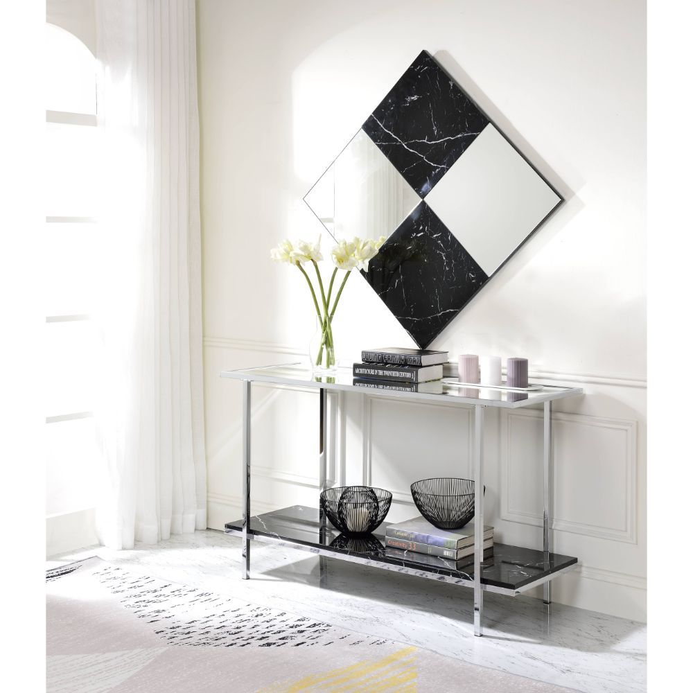 Angwin - Wall Mirror - Mirrored & Faux Marble