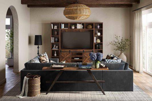 Dawson - Entertainment Wall - Rustic Brown