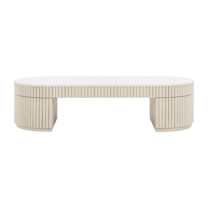 Bella - Oval Coffee Table - Cream