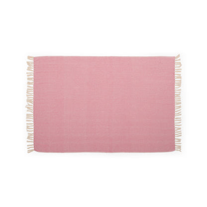 Zig Zag Throw Madeoif Recycled Yarns - Pink