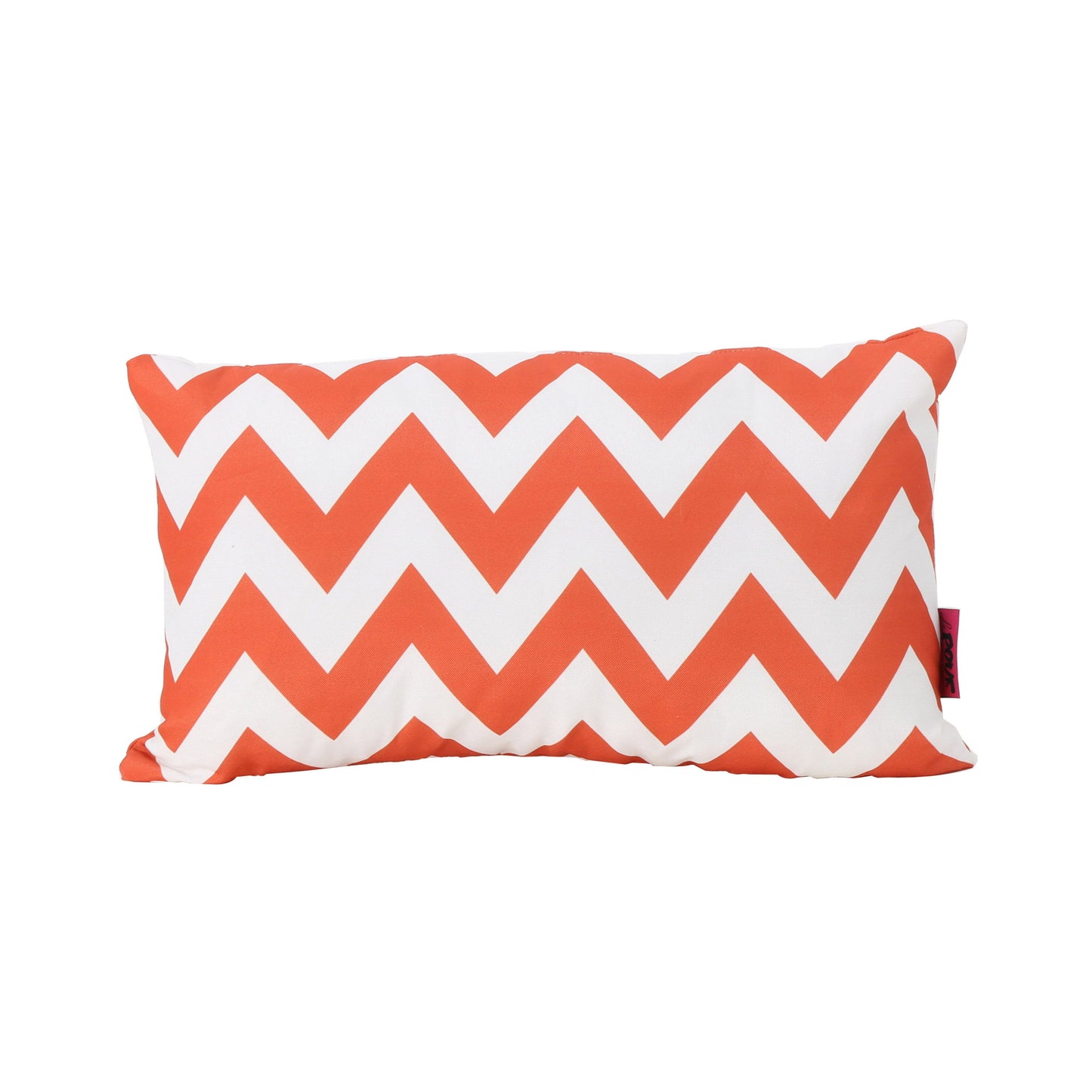 Marisol Chevron Rectangular Pillow - White / Light Orange