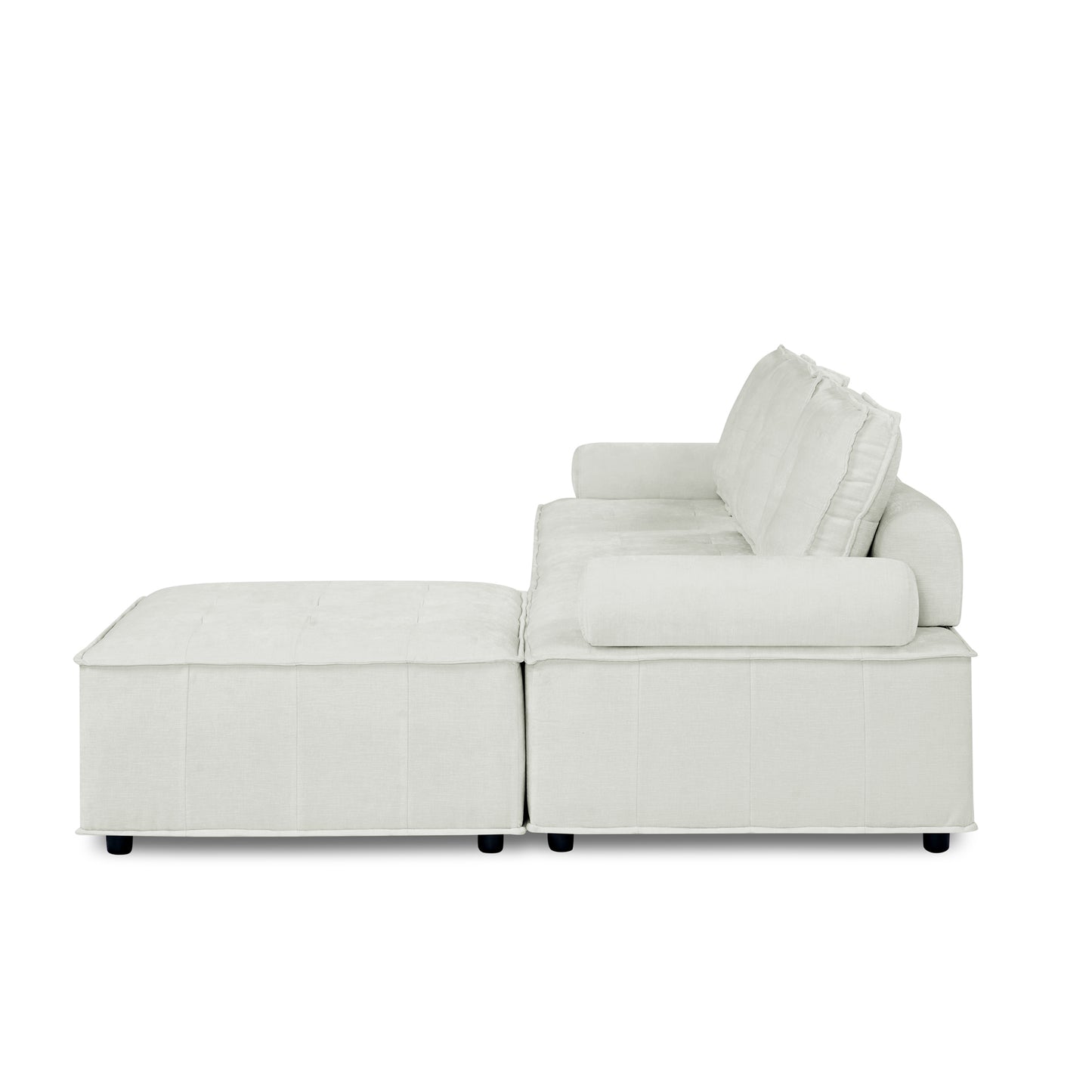 L-Shape Modular Sectional Sofa, DIY Combination, Chenille