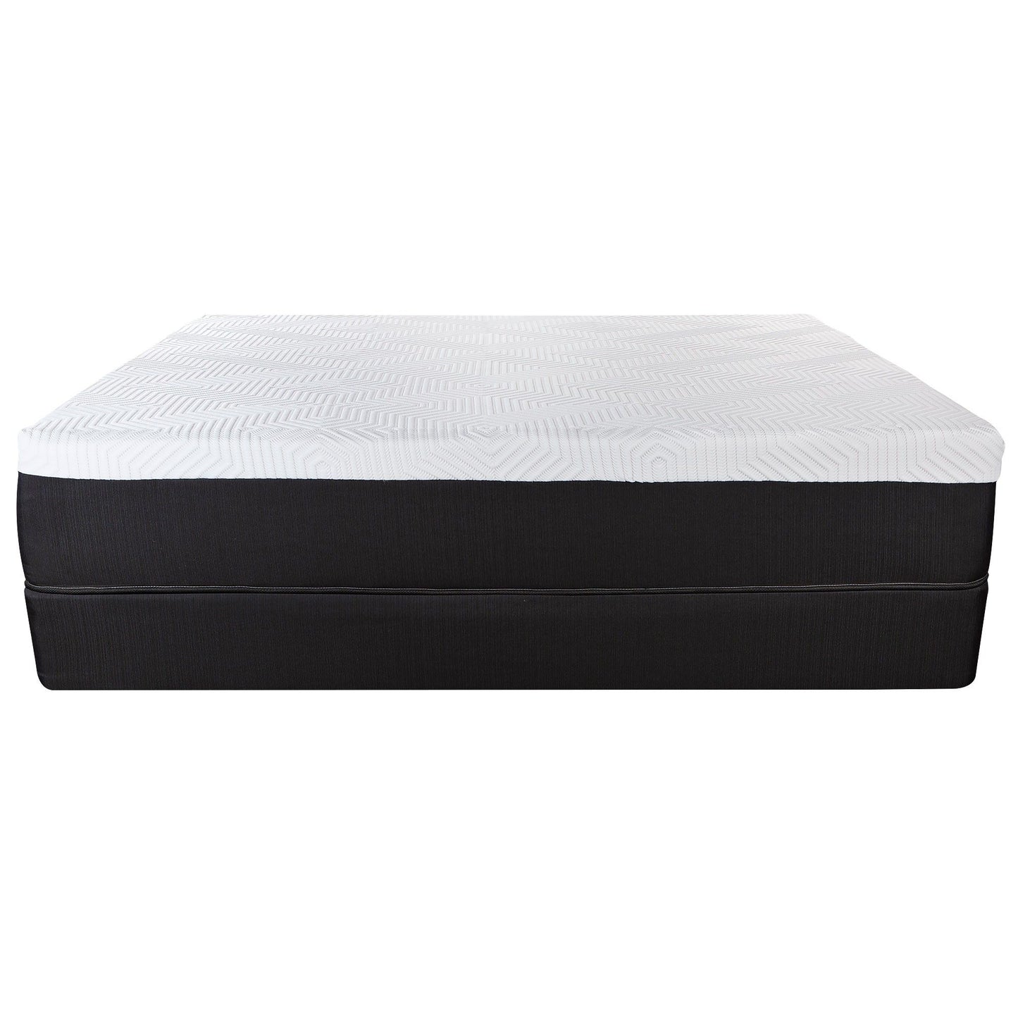 13" King Hybrid Lux Memory Foam And Wrapped Coil Mattress - White / Black