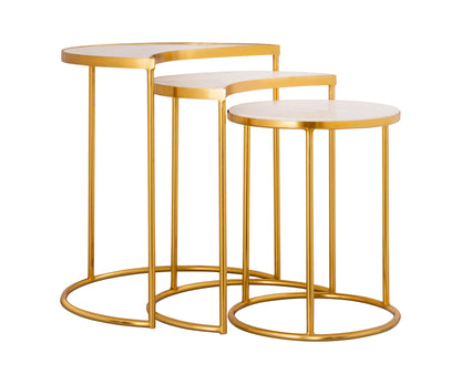 Crescent - Nesting Tables - White