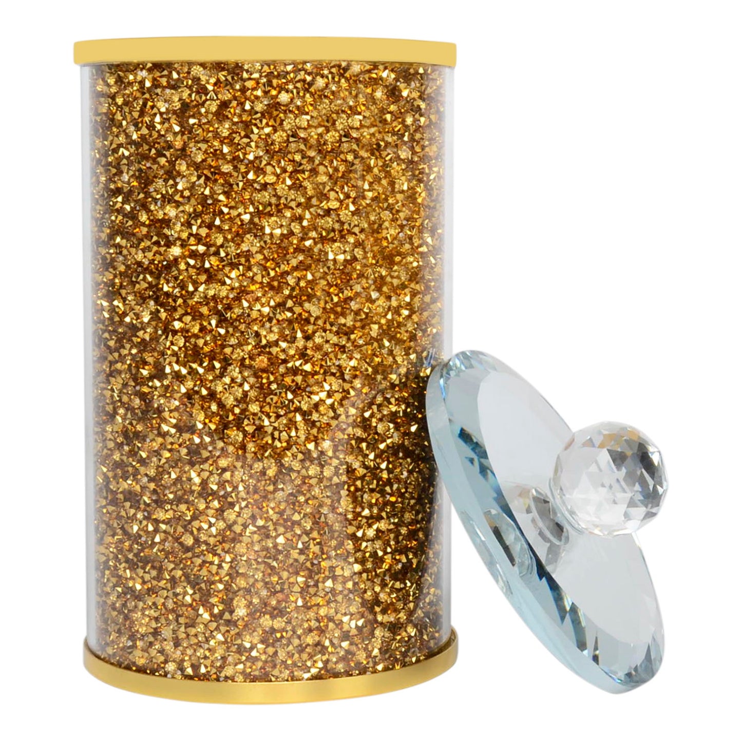 Ambrose Exquisite Glass Canister In Gift Box - Gold