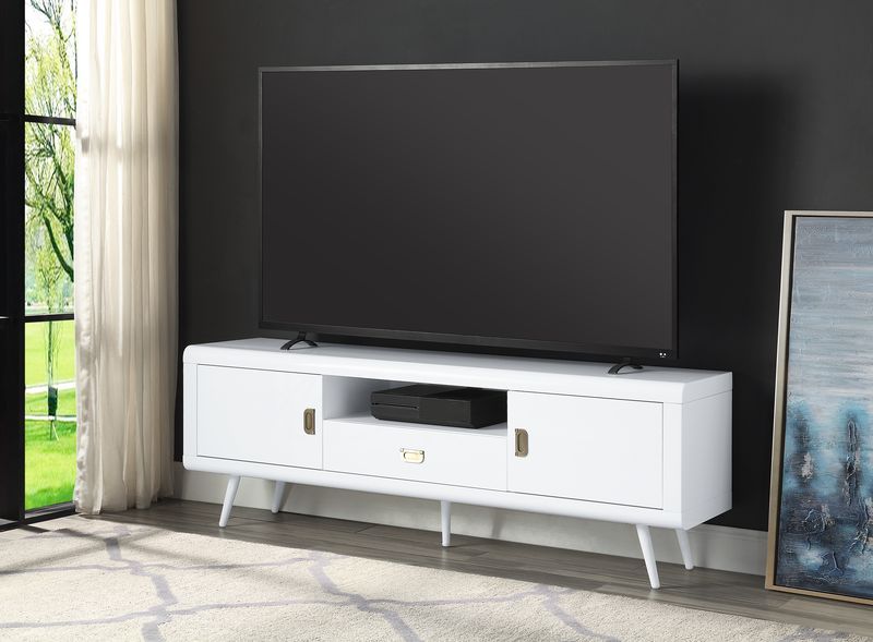 Pagan - TV Stand - White High Gloss Finish