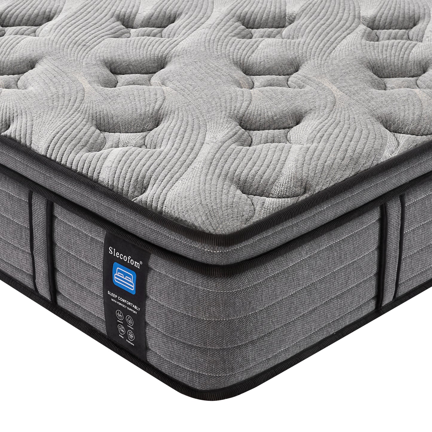 Slecofom 12-Inch Tight Top Pocket Spring Hybrid Memory Foam Mattress - Full