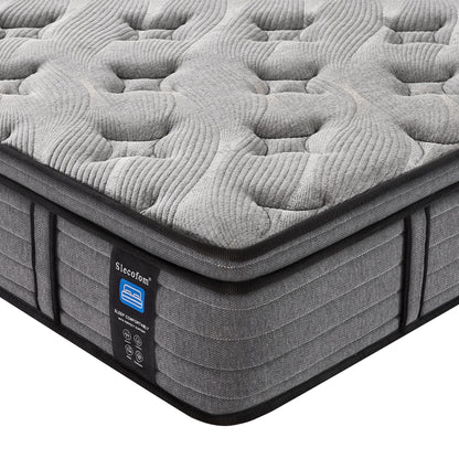 Slecofom 12-Inch Tight Top Pocket Spring Hybrid Memory Foam Mattress - Queen