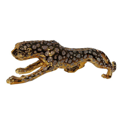 Ambrose Diamond Encrusted Gold Plated Panther (40" X 8"W X 10"H)