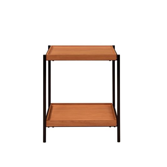 Oaken - End Table - Honey Oak & Black