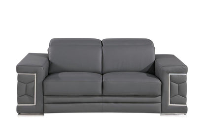 Genuine Love Seat Leather - Silver / Gray