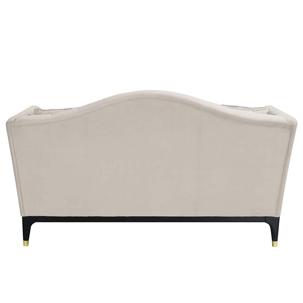 Tayden - Loveseat - Beige Velvet