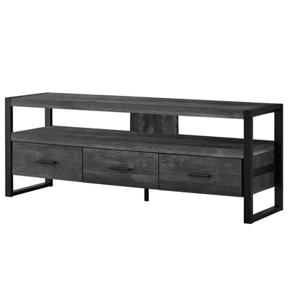 Cabinet Enclosed, Storage TV Stand - Black