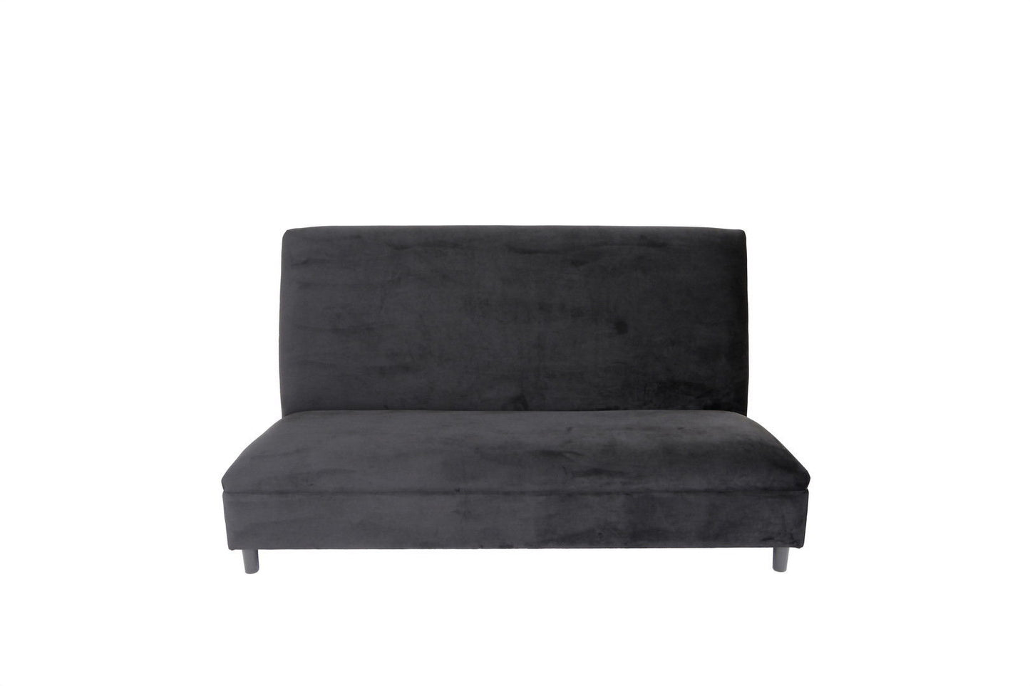 Velvet Loveseat - Black / Silver