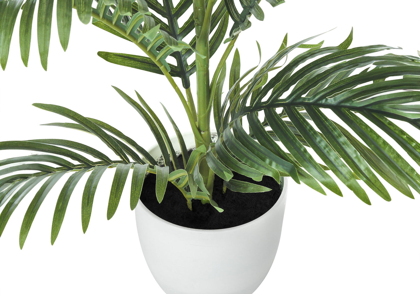 28" Tall, Artificial Plant, Palm Tree, Indoor, Faux, Fake, Floor, Greenery, Potted, Real Touch, Decorative - Green / White