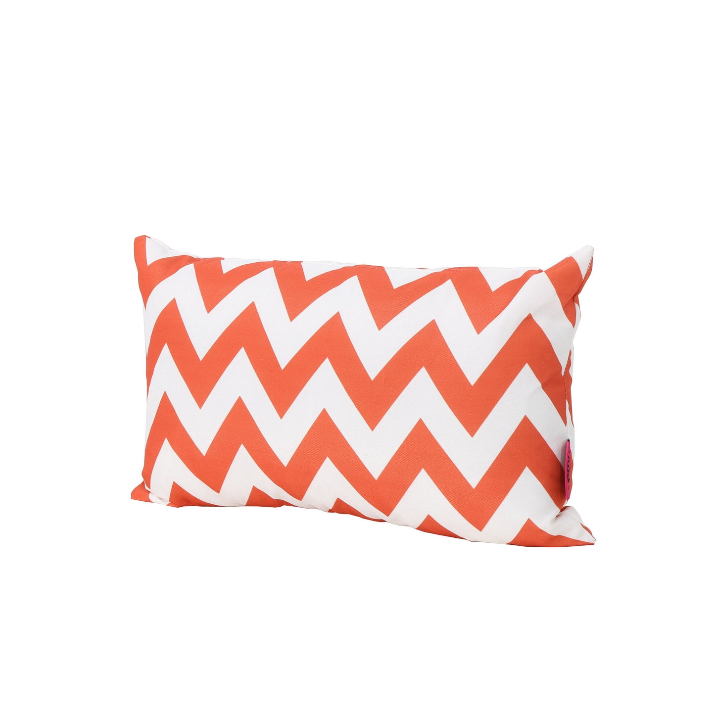 Marisol Chevron Rectangular Pillow - White / Light Orange