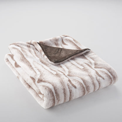 Throw BlankeT-Brown - Faux Fur