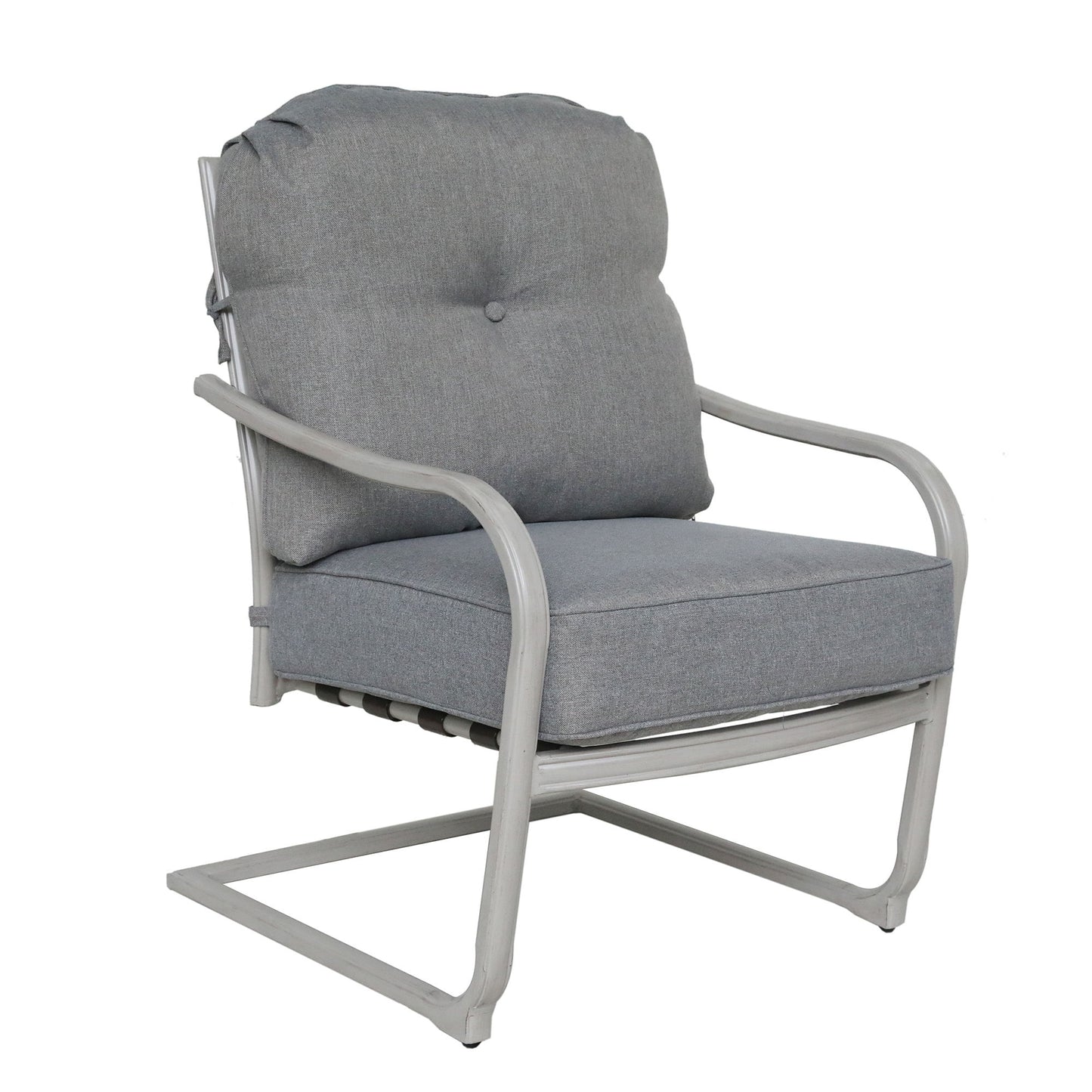 Outdoor Aluminum C Spring Chair (Set of 2) - Basalt