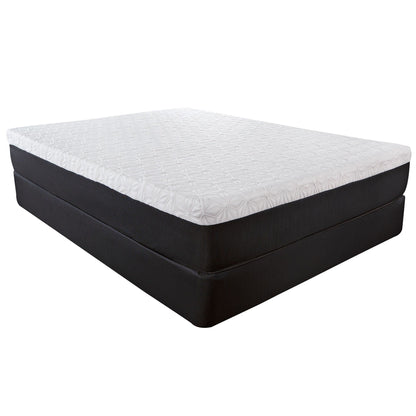 10.5" Queen Lux Gel Infused Memory Foam And High Density Foam Mattress - White / Black