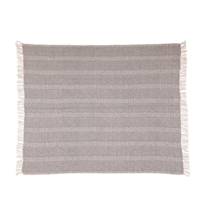 Diamond Throw Made From Recycled Yarns - Charcoal Gray