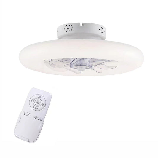 Minimalist Ceiling Fan And Light - White