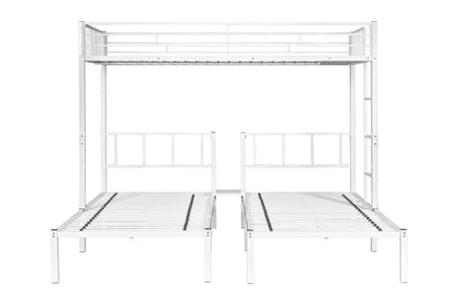 Triple Twin Bunk Bed/ Can Be Separated into 3 Twin Beds/ Sturdy Metal/ Noise Reduced/ Bunk Bed for Three/ Safety Guardrail/ CPC Certified/ No Box Spring Needed