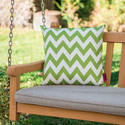 Marisol Chevron Square Pillow - Green