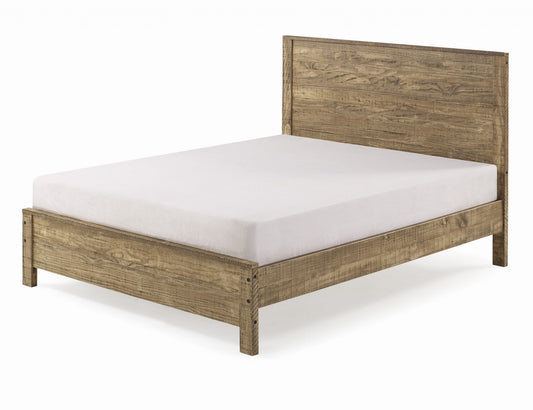 Solid Wood Twin Bed Frame - Walnut Brown