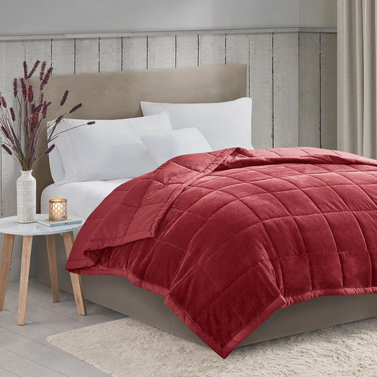 Reversible Heiq Smart Temperature Down Alternative Blanket, Burgundy