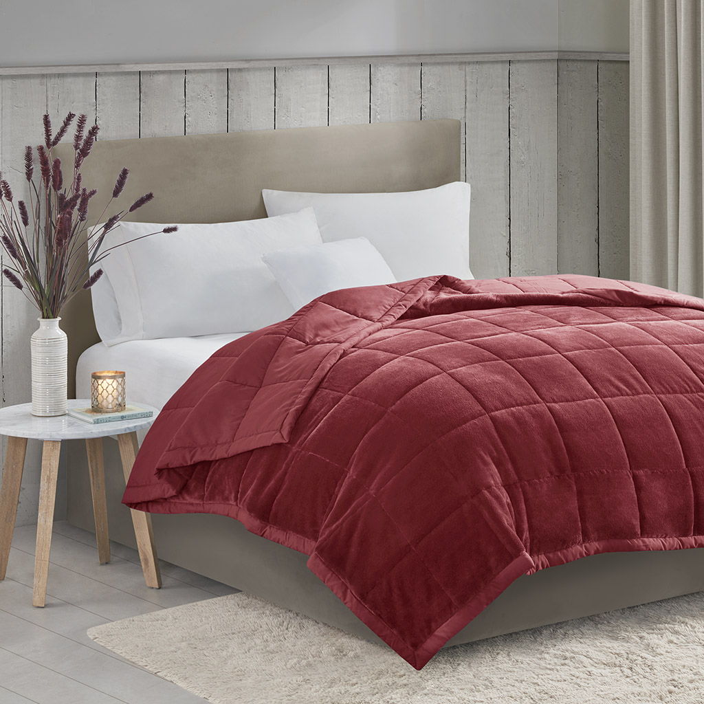 Reversible Heiq Smart Temperature Down Alternative Blanket Burgundy