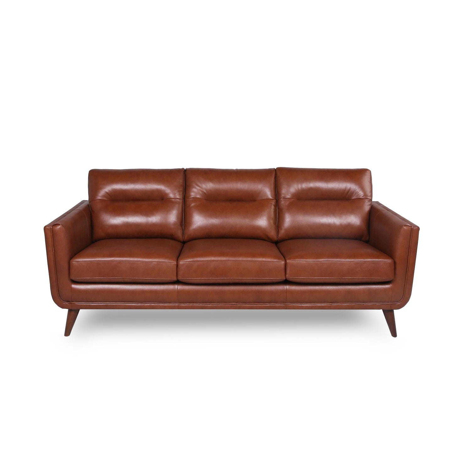 Mid-Century Leather Sofa