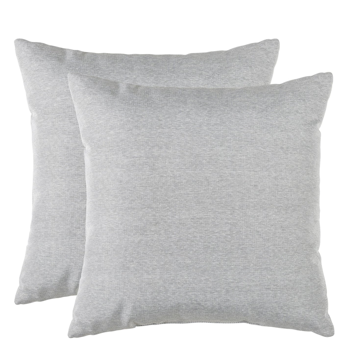 Pack Of 2 Outdoor Pillow With Inserts, 18" X 18" Gray