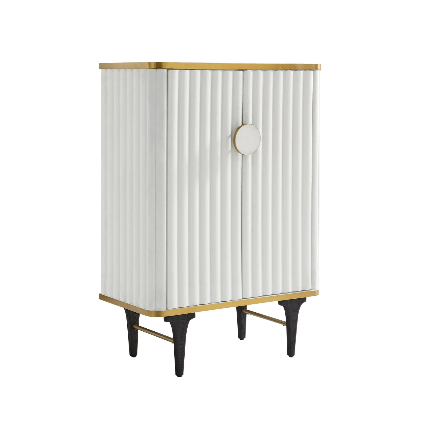 Cordoba - Velvet Bar Cabinet - Cream