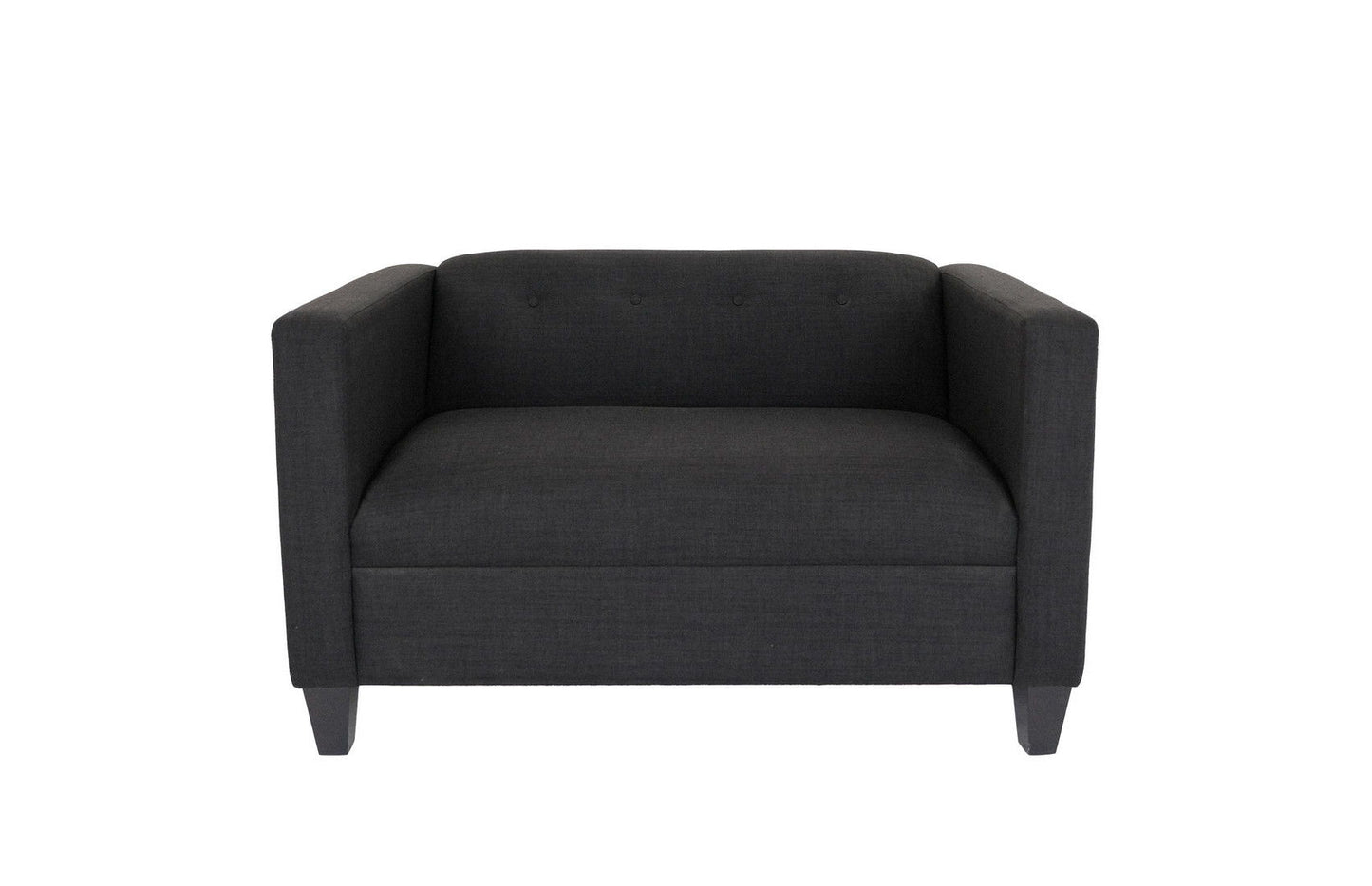 Loveseat - Black / Dark Brown