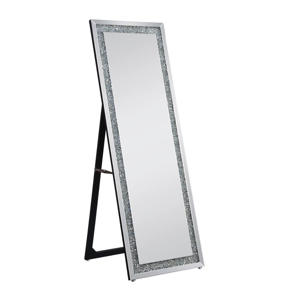 Noralie - Accent Mirror - Mirrored & Faux Diamonds