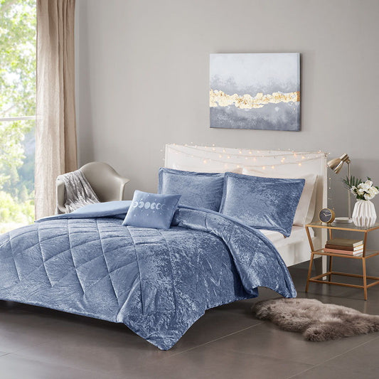 Felicia Twin Long Velvet Duvet Cover Set