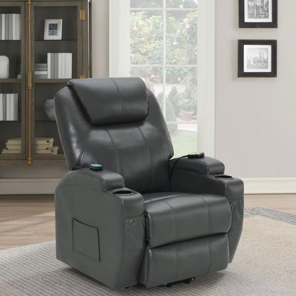 Sanger - Upholstered Power Lift Massage Recliner