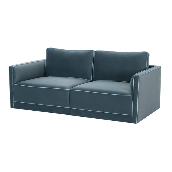 Willow - Modular Loveseat - Misty Blue